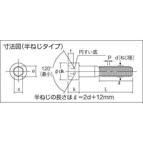 ＴＲＵＳＣＯ 六角穴付ボルト ユニクロ 半ネジ Ｍ４×３５ ３４本入 ／キャップボルト（ＣＡＰ） B62-0435