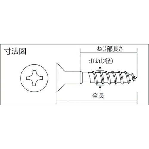 ＴＲＵＳＣＯ 皿木ねじ ユニクロ Ｍ２．４×１３ ５００本入 B11-2413