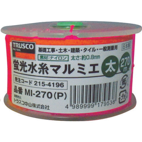 ＴＲＵＳＣＯ 蛍光水糸マルミエ 太 ２７０ｍ MI-270-P