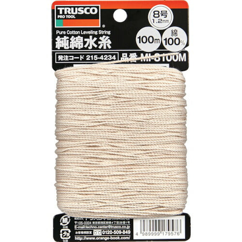 ＴＲＵＳＣＯ 純綿水糸 線径１．２ｍｍ １００ｍ巻 MI-8100M