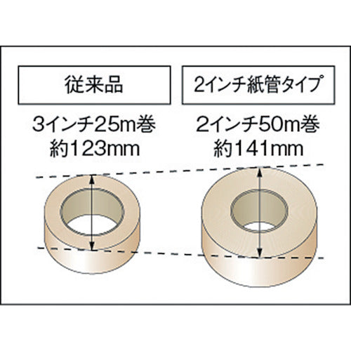 ＴＲＵＳＣＯ 布粘着テープエコノミータイプ（倍巻テープ） 幅５０ｍｍＸ長さ５０ｍ GNT5050E