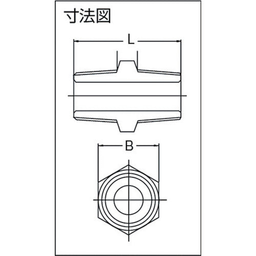 フジトク　６角ニップル　３２Ａ　炭素鋼 6N-PT-32A