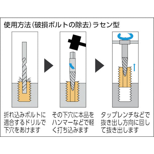 ＴＲＵＳＣＯ エキストラクター ラセン型 ６４．０～７６．０ｍｍ用 EX-811