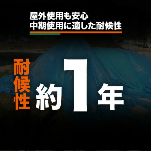 ＴＲＵＳＣＯ 肩掛けなので運搬時両手が使えるブルーシートα＃３０００ 幅１０．０ｍＸ長さ１０．０ｍ BSA-1010