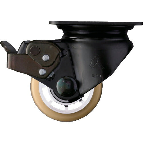 ハンマー 低床重荷重用旋回式ウレタン車輪（アルミホイール・ボールベアリング）６５ｍｍ ストッパー付 545S-BAU65