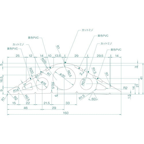 ＴＲＵＳＣＯ コードプロテクター（ケーブルプロテクター） φ３０Ｘ５ｍ CA305M