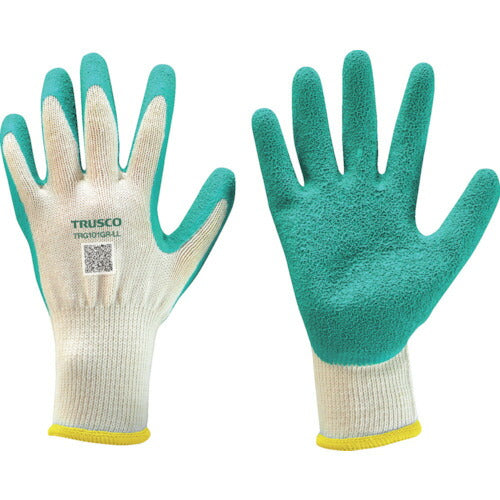 ＴＲＵＳＣＯ ゴム背抜き手袋 グリーン １双入り １０ゲージ ＬＬ TRG101GR-LL