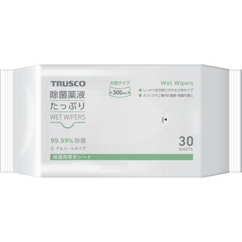 ＴＲＵＳＣＯ 除菌薬液たっぷりウェットワイパー大判 ３０枚 TJYTW-30