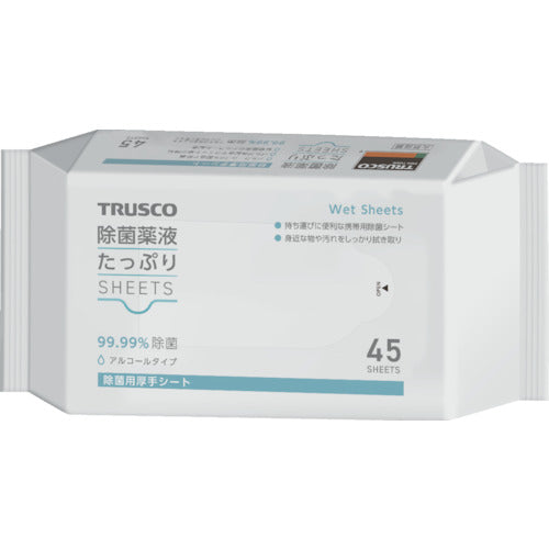 ＴＲＵＳＣＯ 除菌薬液たっぷりシート４５枚 TJYT-45