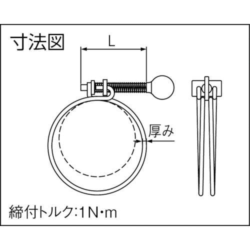 ＴＲＵＳＣＯ 指ネジ式ワイヤバンド 締付径１３～１６ｍｍ P-TWBN-16