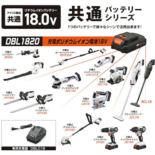 ＩＲＩＳ ５１８１２０ 充電器 １８Ｖ ブラック DBLC18