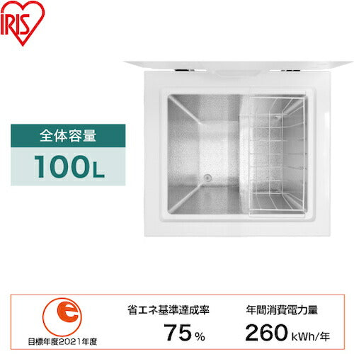 ＩＲＩＳ ５１７１５９ 上開き式冷凍庫 １００Ｌ ホワイト ICSD-10B-W