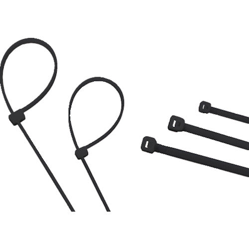 ＴＲＵＳＣＯ ケーブルタイ 幅１．９ｍｍＸ８０ｍｍ 最大結束Φ１７ 耐候性 １００本入 TRCVJ-80W