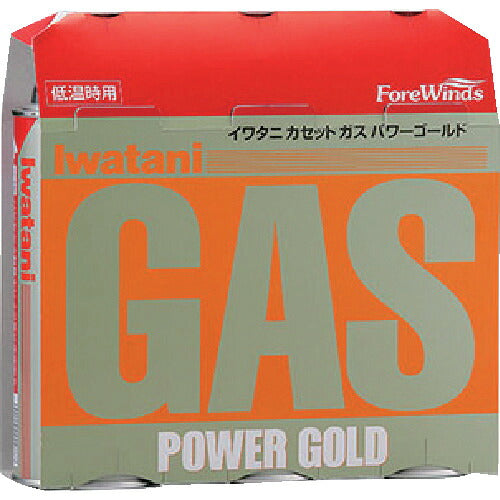 Ｉｗａｔａｎｉ　カセットガス・パワーゴールド　低温時（寒冷地）用　３本パック CB-250-3PG