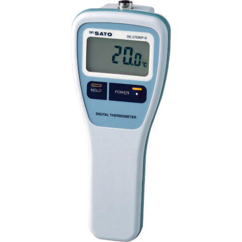 【送料・納期都度見積】 佐藤 防水型デジタル温度計ＳＫ－２７０ＷＰ－Ｋ指示計のみ（フック穴なし）（８０７８－４２） 8078-42