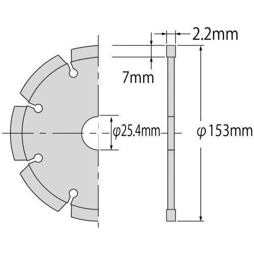 エビ ダイヤモンドカッター 切断王 （乾式） セグメントタイプ １５２ｍｍ SA150