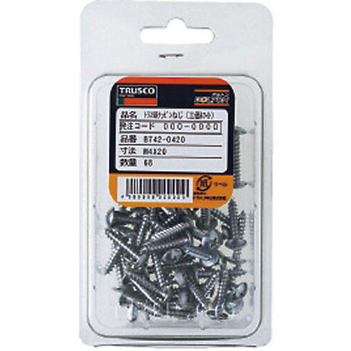ＴＲＵＳＣＯ トラス頭タッピングねじ １種Ａ 三価白 Ｍ３×６ １５１本入 B742-0306