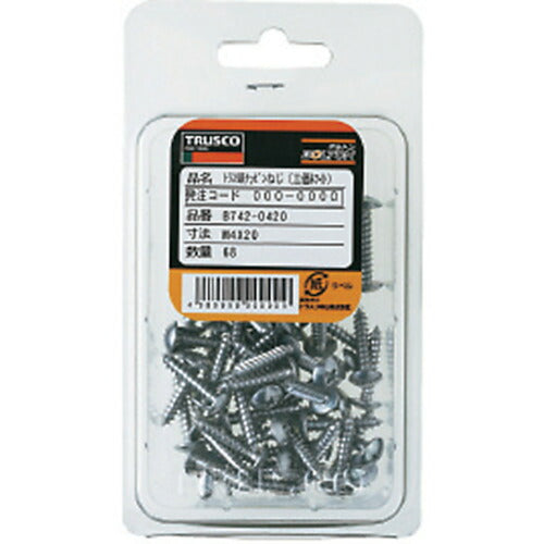 ＴＲＵＳＣＯ トラス頭タッピングねじ １種Ａ 三価白 Ｍ５×３０ ３０本入 B742-0530