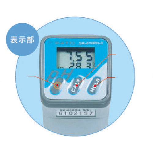 佐藤 ペンタイプＰＨ計 ＳＫ－６１０ＰＨ－２ （６４１０－００） SK-610PH2