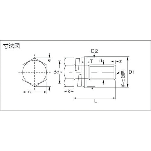 ＴＲＵＳＣＯ 座金組込六角ボルト トリーマ 三価白 サイズＭ１０×４０ ４本入 B716-1040