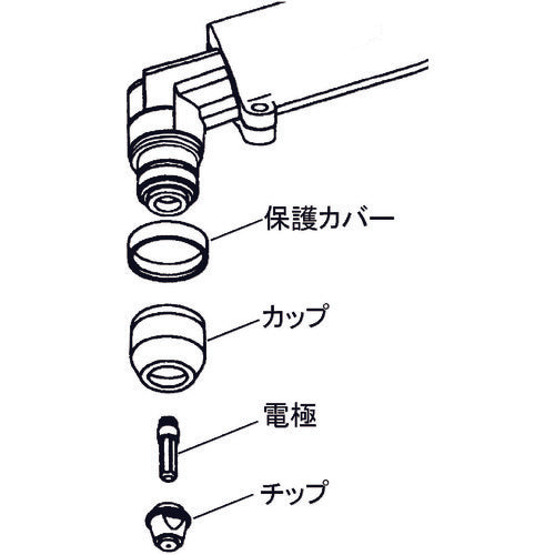 ダイヘン プラズマ切断用チップ １５Ａ H1002F01