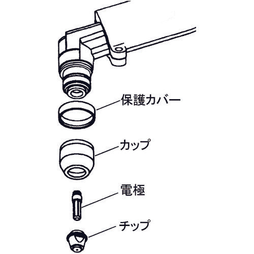 ダイヘン プラズマ切断用Ｓチップ ５０Ａ H669G06