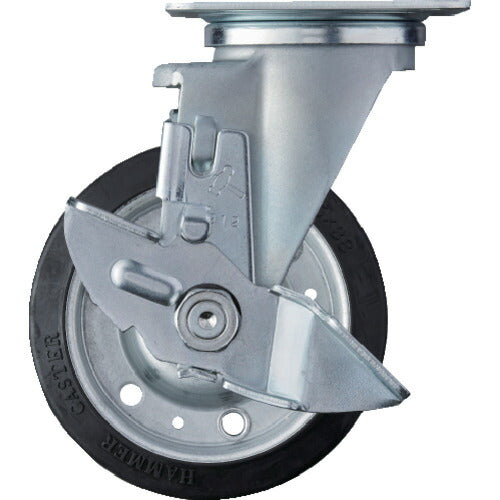 ハンマー 特殊鋼板製 自在 ＳＰ付 ゴムＢ車１２５ｍｍ 413YS-RBB125
