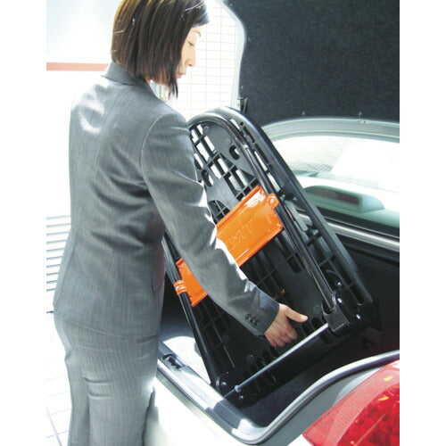 ＴＲＵＳＣＯ 樹脂台車 カルティオ（スチールハンドルタイプ）折畳 ７８０Ｘ４９０ 黒 ブレーキなし MPK-720-BK