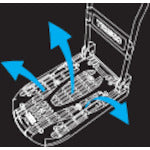 ＴＲＵＳＣＯ 樹脂台車 カルティオ（スチールハンドルタイプ）折畳 ７８０Ｘ４９０ 黒 ブレーキなし MPK-720-BK