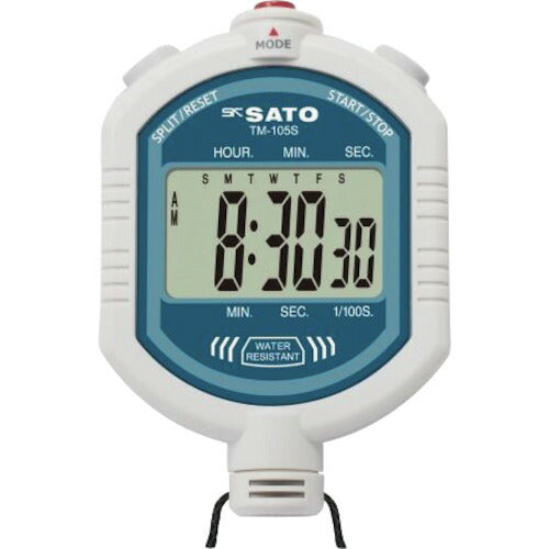 【送料・納期都度見積】 佐藤 デジタルストップウォッチ ＴＭ－１０５Ｓ（１９００－１０） 1900-10