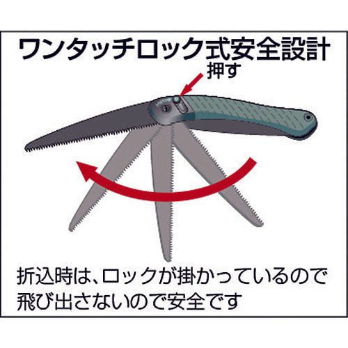 バーコ 折込式一体型剪定鋸 ３９６ラップランダー 刃長１９０ｍｍ 396-LAP