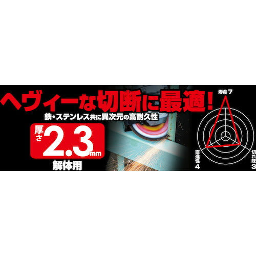 モトユキ グローバルソーガチギレ切断砥石 １０５×２．３×１５ ４６Ｑ １２枚入り GAT-105-2.3(12P)