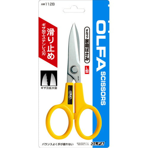 ＯＬＦＡ ハサミ 家庭ばさみ Ｌ型 全長１７２．８ｍｍ 112B