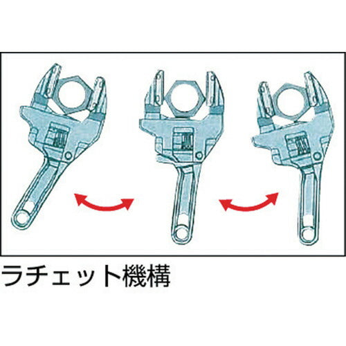 スーパー ラチェット式たて型アルミモーターレンチ 口開き：１６～６８ｍｍ 全長：２１０ｍｍ MFTR68A