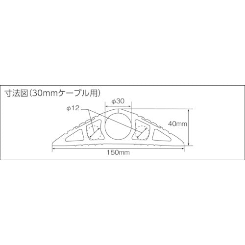 大研 ケーブルプロテクタ２ ３０ｘ４Ｍ ブラック CP2-30X4MBK