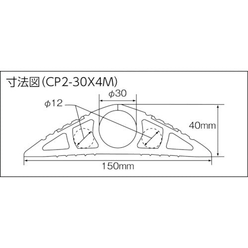 大研 ケーブルプロテクタ２ ３０ｘ４Ｍ ブラック CP2-30X4MBK