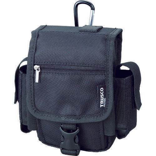 ＴＲＵＳＣＯ コンパクトツールケース ツーサイドポケット ブラック TCTC1808-BK