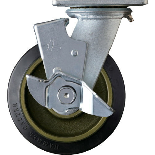 ハンマー 重荷重用旋回式ゴム車輪（イモノホイール・ラジアルボールベアリング）１５０ｍｍ ＳＰ付 519BPS-CR150