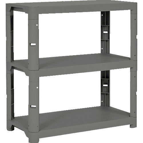 ＴＲＵＳＣＯ プラ棚 高さ９４３－３段タイプ コーナーキャップ４個付 アーセナルグレー TPT-3343C-DG