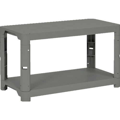 ＴＲＵＳＣＯ プラ棚 高さ５１５－２段タイプ コーナーキャップ４個付 アーセナルグレー TPT-1342C-DG