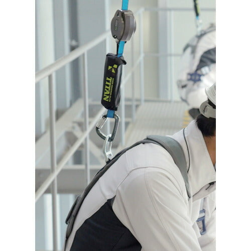 タイタン ＲＥＥＬＯＣＫｍｉｎｉ 小型軽量ロック機構付き巻取式シングルランヤード HL-HS-130