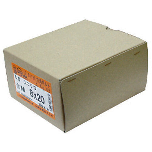 コノエ　六角ボルト　スチール　ユニクロ　全ねじ　Ｍ６×８　（５００本入） BT-SS-0608