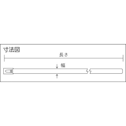 ＴＲＵＳＣＯ ステンレスケーブルタイ Ｗ４．６Ｘ１５２Ｌ （１００本入） BCT-152