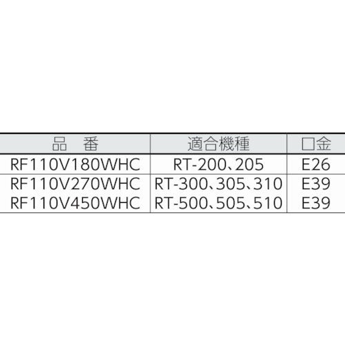 ニッコウ レフランプ１１０Ｖ２００Ｗ RF110V180WHC