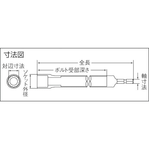 ＴＯＰ 軽天ソケット １７ｍｍ 全長３００ｍｍ ESL-173