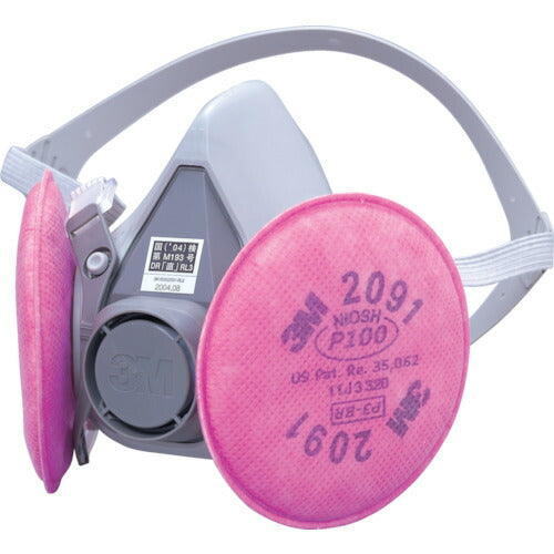３Ｍ 取替式防じんマスク（ＲＬ３国家検定合格品） ６０００／２０９１－ＲＬ３ Ｍサイズ 6000/2091-RL3M