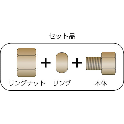 ＡＳＯＨ　内ネジリングジョイント　ＰＴ３／８ＸΦ６ RF-1306