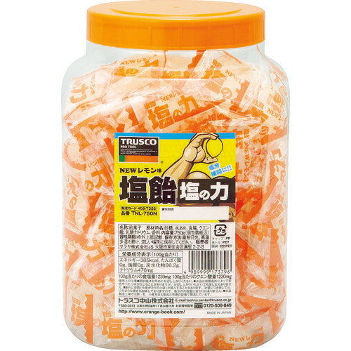 ＴＲＵＳＣＯ 【※軽税】塩飴 塩の力 ７５０ｇ レモン味 ボトルタイプ TNL-750N