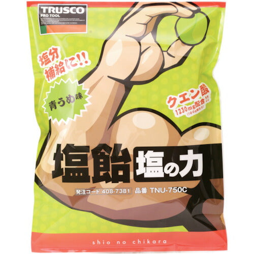 ＴＲＵＳＣＯ 【※軽税】塩飴 塩の力 ７５０ｇ 青梅味 詰替袋 （１袋入） TNU-750C