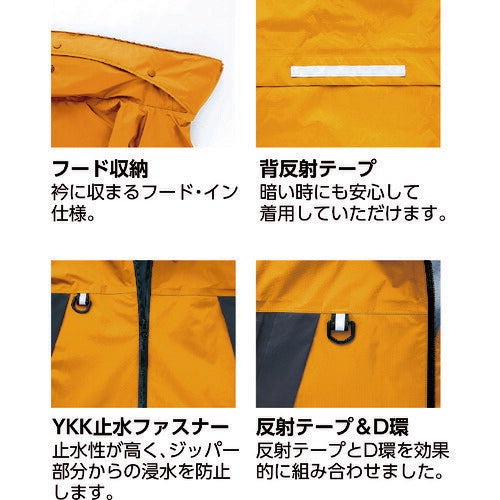 アイトス　ディアプレックス　レインウエア　ミントグリーンＸチャコール　３Ｌ 56301-035-3L